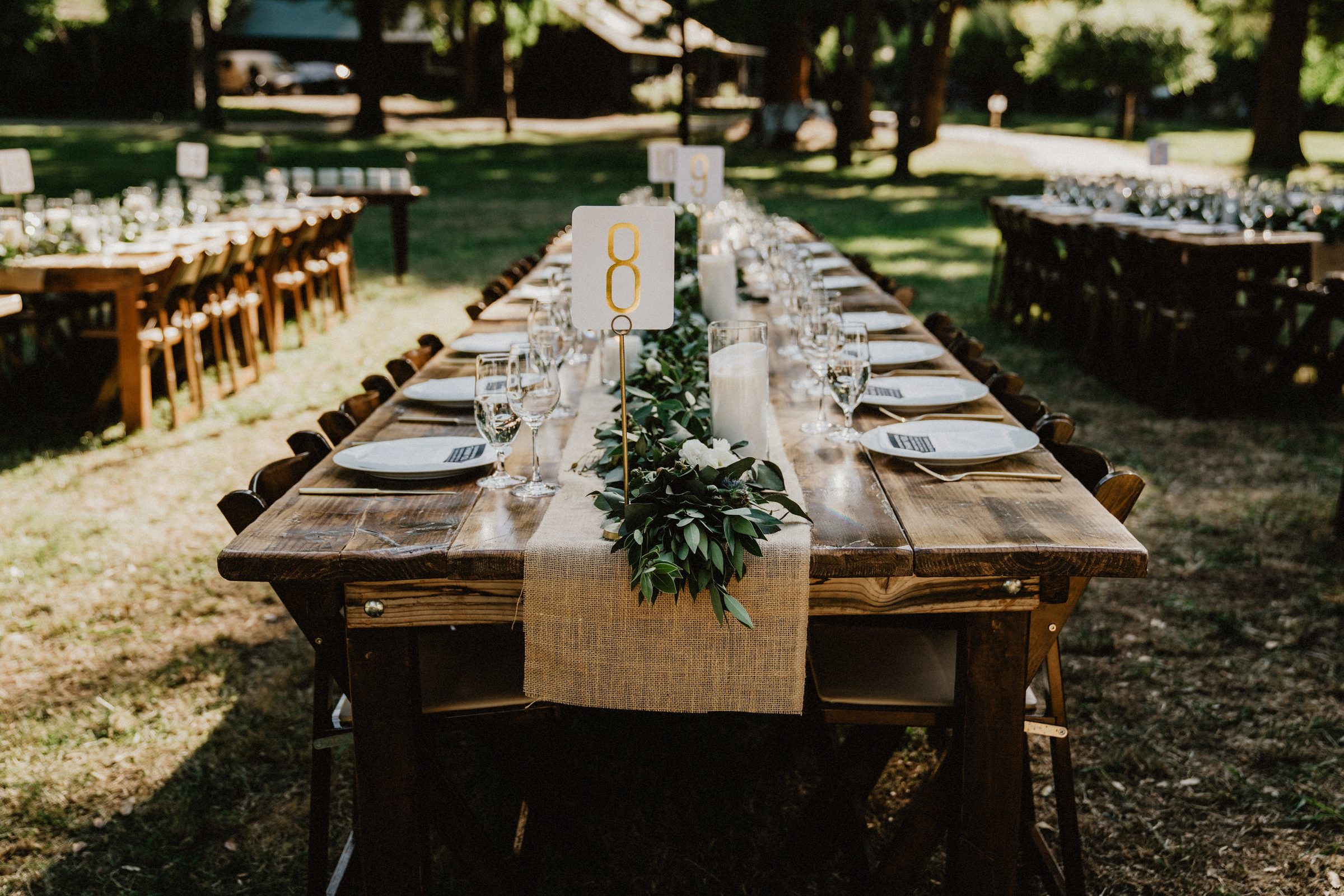 Reception under the trees